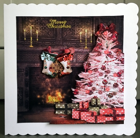 Yule Tide Magic - Ready For Santa 3 - 3D Decoupage kit + Insert & Gift Tag by Elaine  Harmer