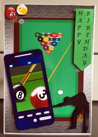 Pool-Billiards Phone by Elaine Harmer