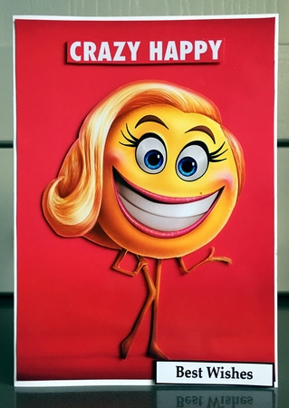 Emoji Movie 5 A5 Quick Card by Elaine  Harmer