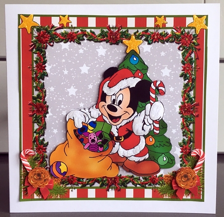 Happy Christmas Mickey Style 1 by Elaine  Harmer