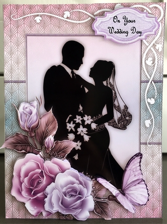 Wedding Silhouette With Lilac Flowers  by Elaine Harmer