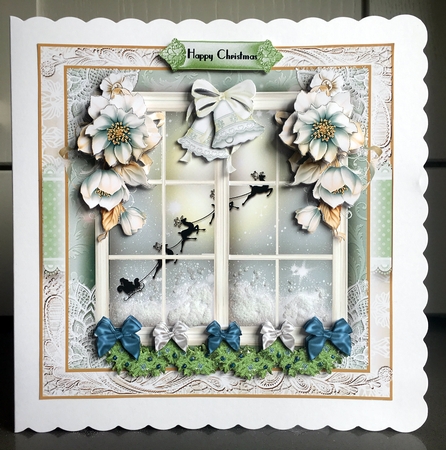 Winter Sleigh Window View Card Front Kit by Elaine  Harmer