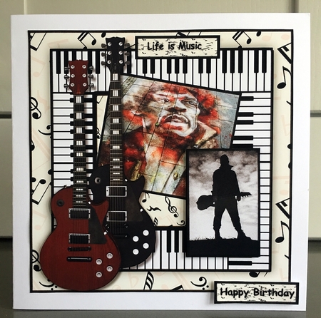 Male card  Life is music by Elaine  Harmer