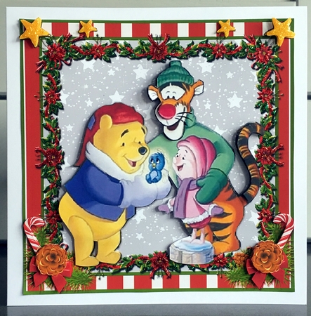 Happy Christmas Pooh & The Gang Style by Elaine  Harmer