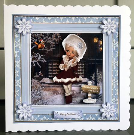 Winter Wonderland 7x7ins Decoupage Topper 12 by Elaine  Harmer