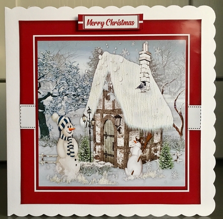 Woodcutters Cottage in the Snow by Elaine  Harmer