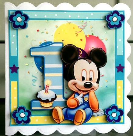 Happy 1st Birthday 3 by Elaine Harmer