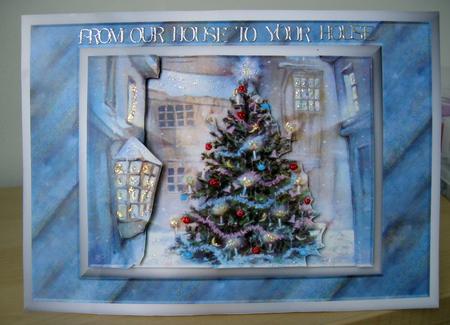 Christmas Tree Card Front by Elaine  Harmer