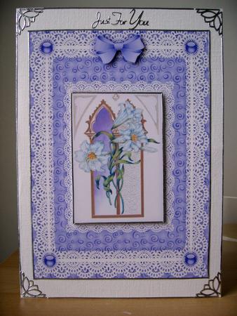 Church Window, Lilys 'n Lace A4 Card Front by Elaine  Harmer
