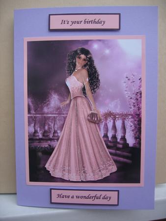 Pretty in Pink Card Kit with Decoupage, Pyramid, Toppers, Elements and Papers by Elaine  Harmer