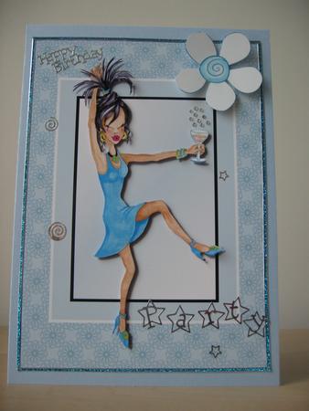 Party Chic Card Front by Elaine Harmer