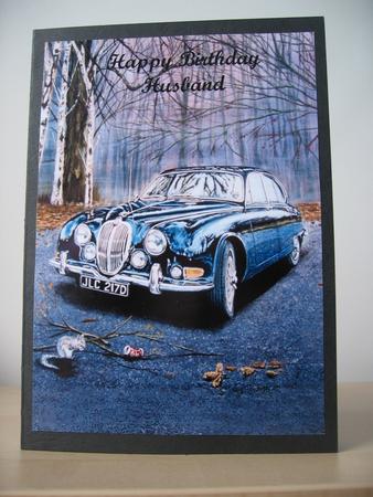 Classic Jaguar Saloon by Elaine  Harmer