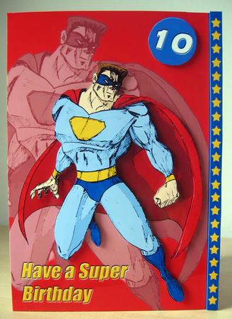 Superhero Birthday (red) - A5 by Elaine  Harmer