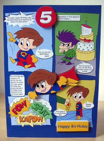 Birthday Boy 1 (brown Hair) - A5 by Elaine  Harmer