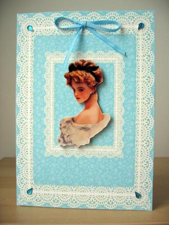 Lace Frame A5 Card Fronts - Floral 5 by Elaine  Harmer