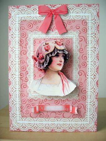 Lace Frame A5 Card Bases - Swirls 4 by Elaine  Harmer