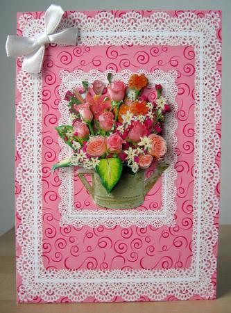 Lace Frame A5 Card Bases - Swirls 1 by Elaine  Harmer