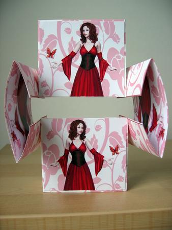 Butterfly Lady in Red Never Ending Card Kit by Elaine  Harmer