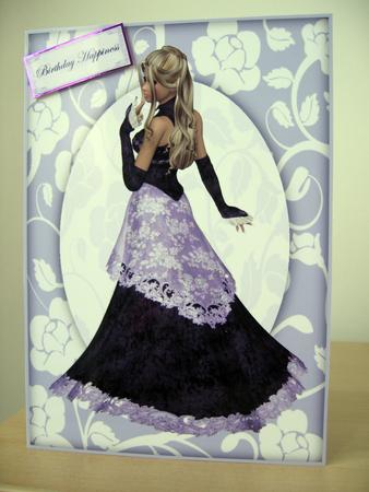 Subtle Shade Floral Fantasy A5 Card Front by Elaine  Harmer