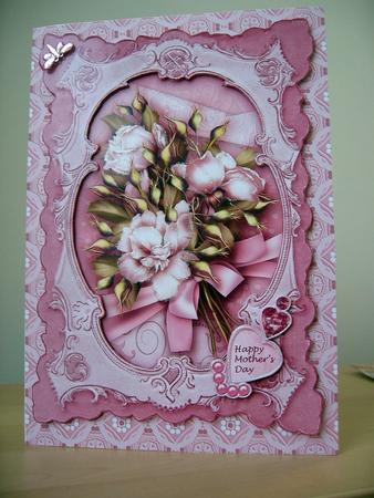 Pink Roses Bouquet Backing Paper 3 Sheet by Elaine  Harmer