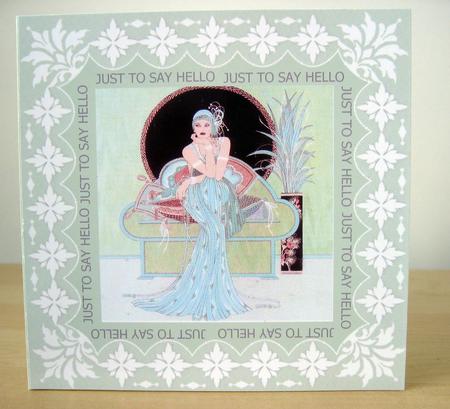 Art Deco Square Lace Frame Digital Embellishment by Elaine  Harmer