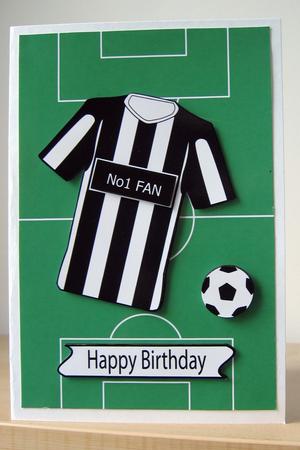 Fathers Day or Birthday for Football Fans - Black & White by Elaine  Harmer