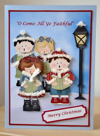 Christmas Carolers by Elaine  Harmer