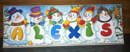 Snowmen Names Large Dl - Alexis by Elaine  Harmer