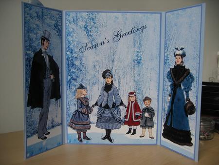 Victorian Family Winter Scene #3 Gatefold by Elaine  Harmer