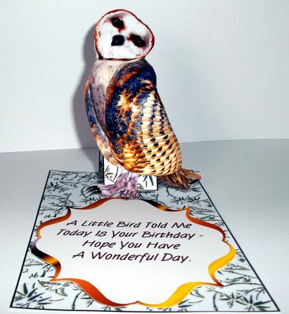 Barn Owl Mini Easel by Elaine HIndson