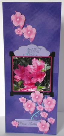 Vertical Foldback Purple Floral by Elaine HIndson