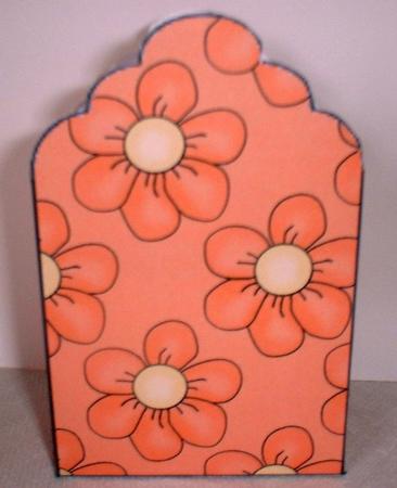 Orange Flowers Tag Gift Box by Elaine HIndson