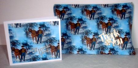 Cowboy Winter Backing 1 by Elaine HIndson
