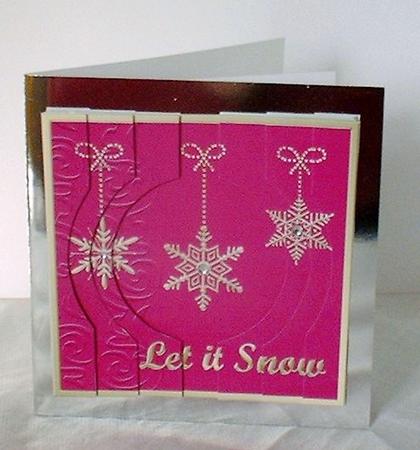 Xmas Snowflakes Circular Side Stacker by Elaine HIndson