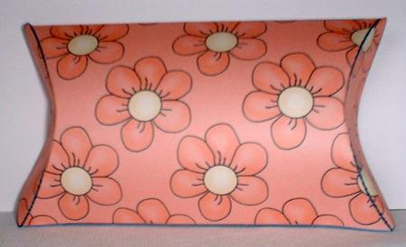 Orange Flowers Pillow Gift Box by Elaine HIndson