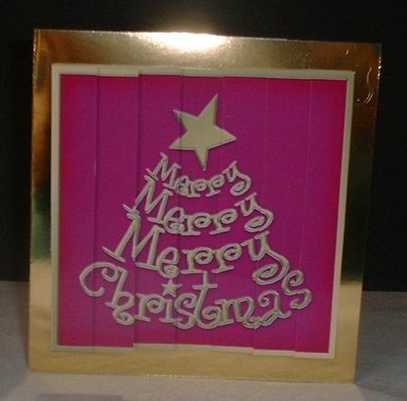 Merry Christmas Tree Side Stacker Topper by Elaine HIndson