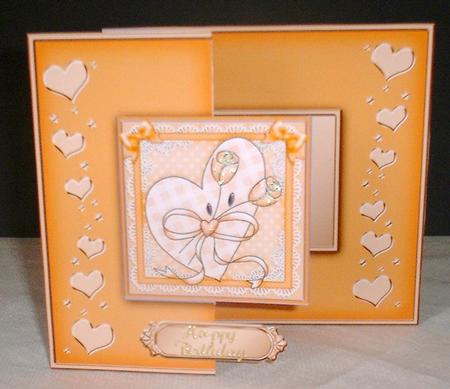 Lovin Heart - No-Hole Fold Back Card by Elaine HIndson