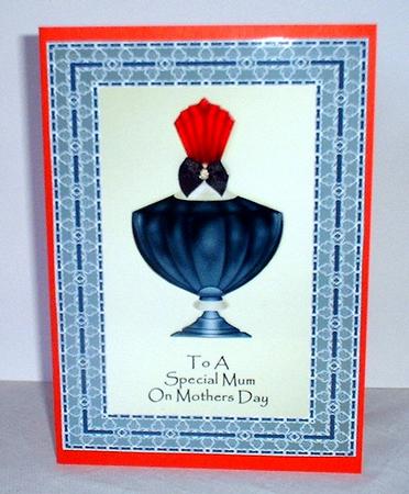 Perfume Bottle in Lace Frame - Mothers Day by Elaine HIndson