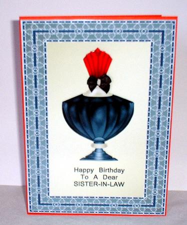 Perfume Bottle in Lace Frame - Sister-in-law by Elaine HIndson