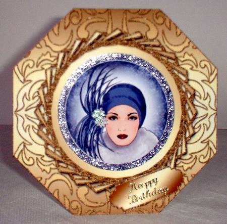 Fancy Octagon Shaped Blank Card 1 by Elaine HIndson