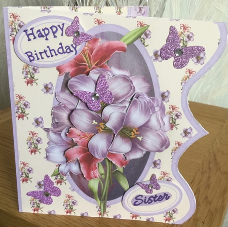 Bouquet of Lilies Offset Bracket Card Mini Kit by Elaine Kettlewell