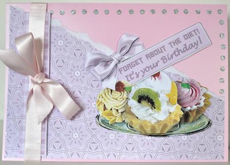 Cream Cake Heaven, Backing Paper-2 by Elaine Thompson