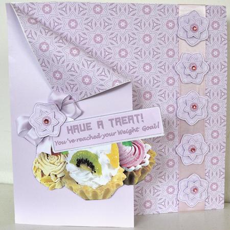 Cream Cake Heaven, Backing Paper-3 by Elaine Thompson