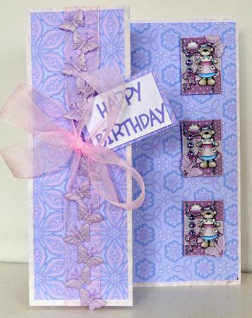 Lilac Roses in a Silver Frame Backing Paper 2 Sheet by Elaine Thompson