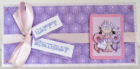 Lavender Bouquet on a Lace Mat Backing Paper 3 by Elaine Thompson