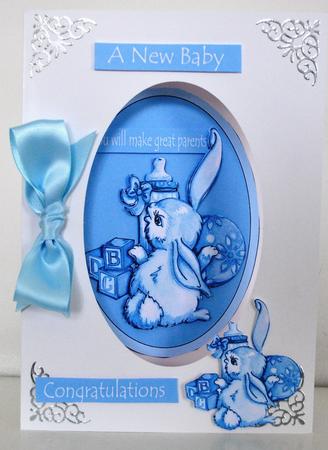 A New Baby in Blue You Will Be Great Parents Congratulations by Elaine Thompson