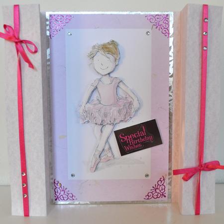 Pink Ballet Girl - Quick Card Craft Sheet by Elaine Thompson
