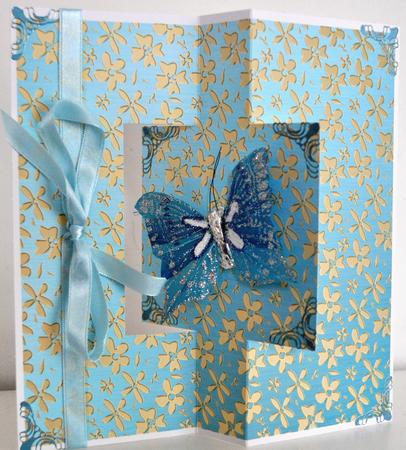 Gold Metallic Flowers Matching Backing Paper by Elaine Thompson