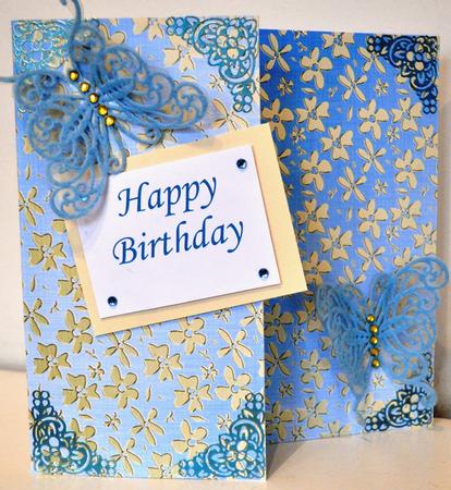 Gold Metallic Flowers Matching Backing Paper by Elaine Thompson