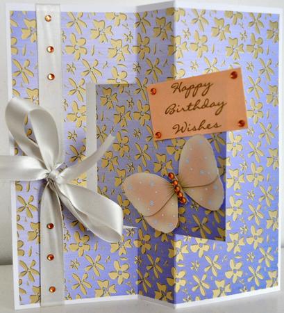 Gold Metallic Flowers Matching Backing Paper by Elaine Thompson